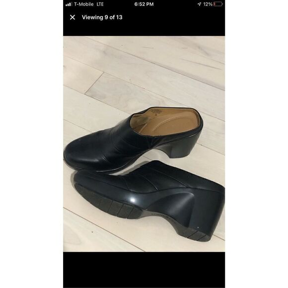 Easy Spirit Women's Clogs Slip-on Wedge Sandals Black Size 9M - Picture 4 of 5